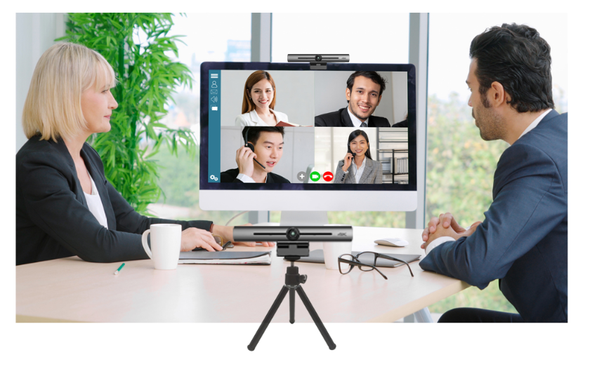 Como selecionar uma webcam para huddle room?